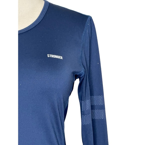 Stronger navy blue long sleeves mesh details side top size Medium - Picture 8 of 12